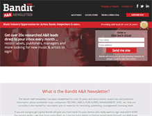 Tablet Screenshot of banditnewsletter.com